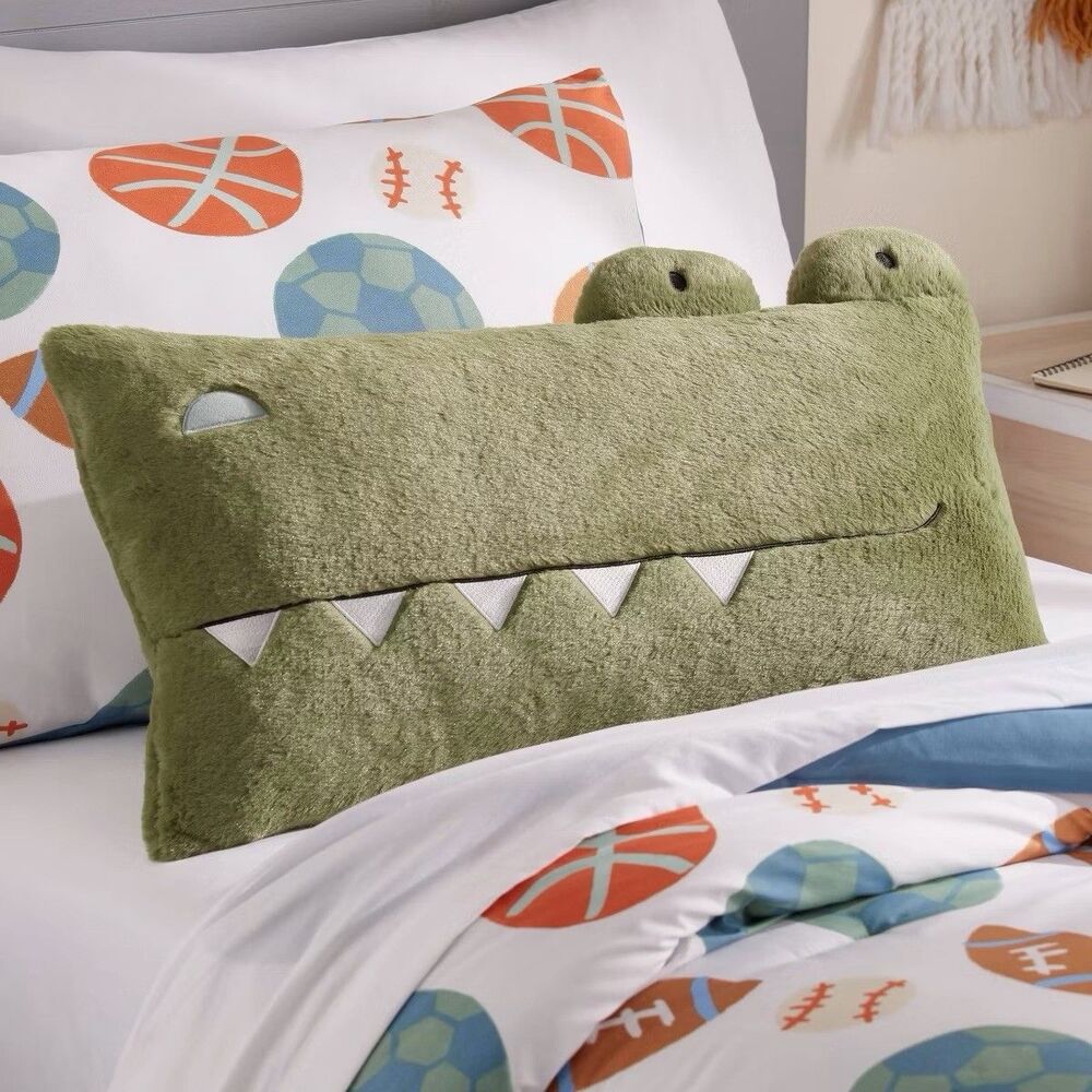 Pillowfort™ Alligator Kids Decorative Bed Pillow Plush Accent Throw Pillow Green - Picture 2 of 7